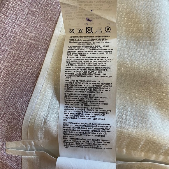 EMPORIO ARMANI G Line Light Pink Lavender Blazer EU 50 Viscose Old Money Wedding - Picture 16 of 16